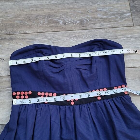 Anthropologie Floreat strapless mini dress, blue size 4 - Picture 8 of 12